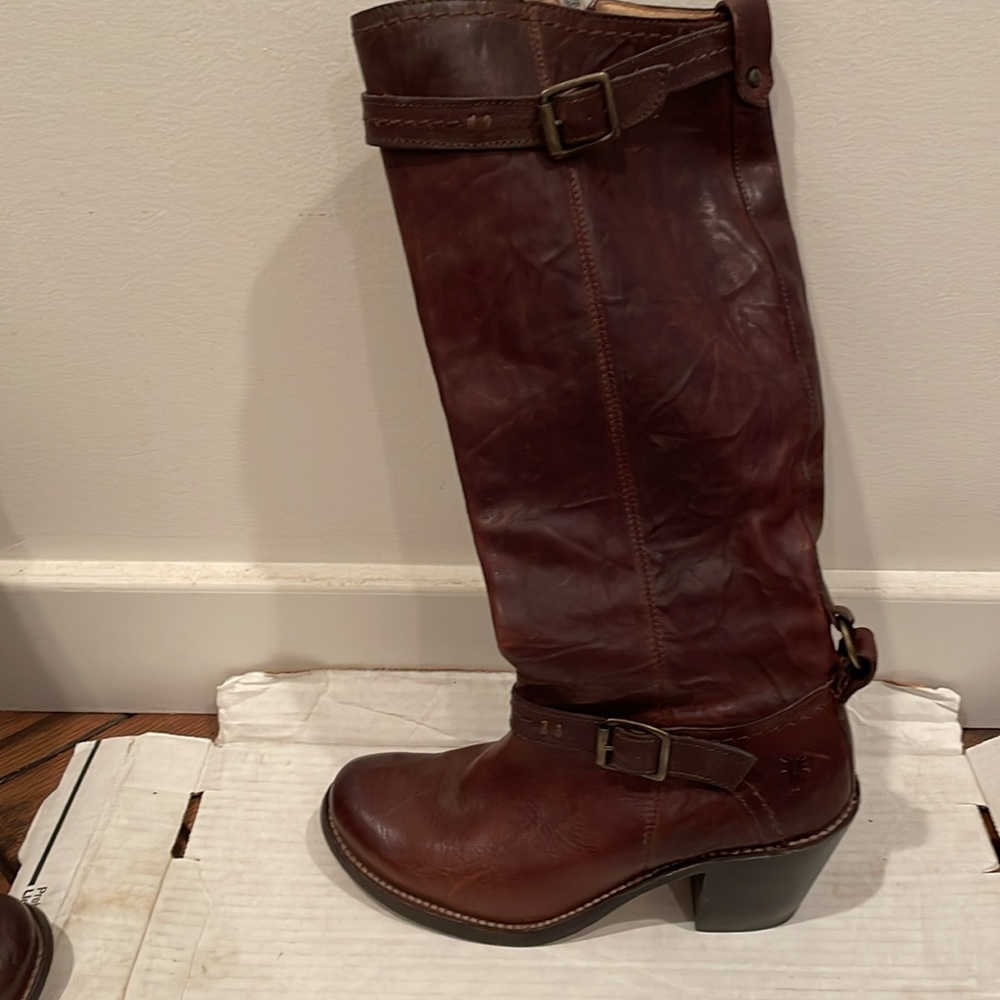 Frye dark brown tall boots - Picture 4 of 5